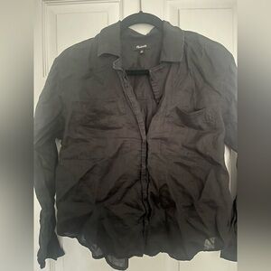 Madewell Black button-down shirt Size XS